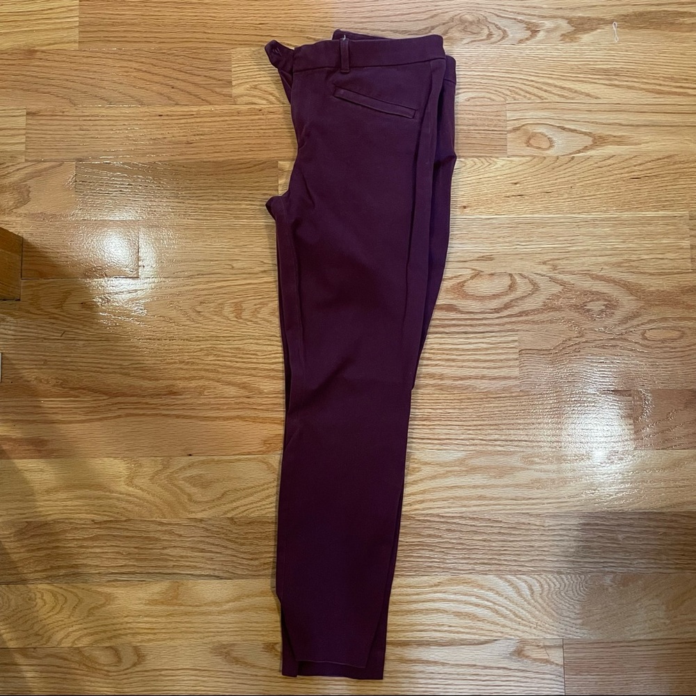 GAP Maroon Slim Ankle Pant